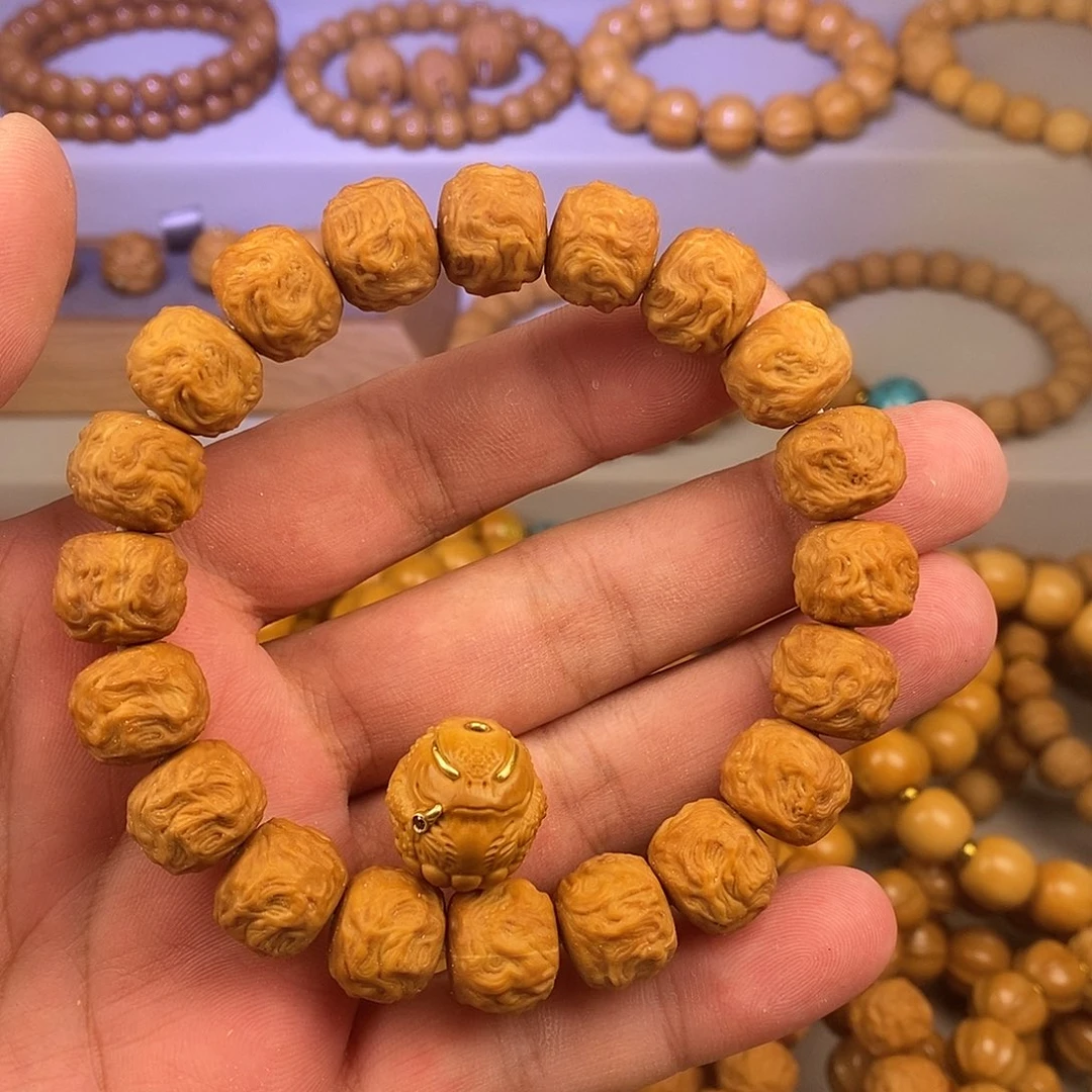 A***锋猴头核桃手串全品游龙金蝉