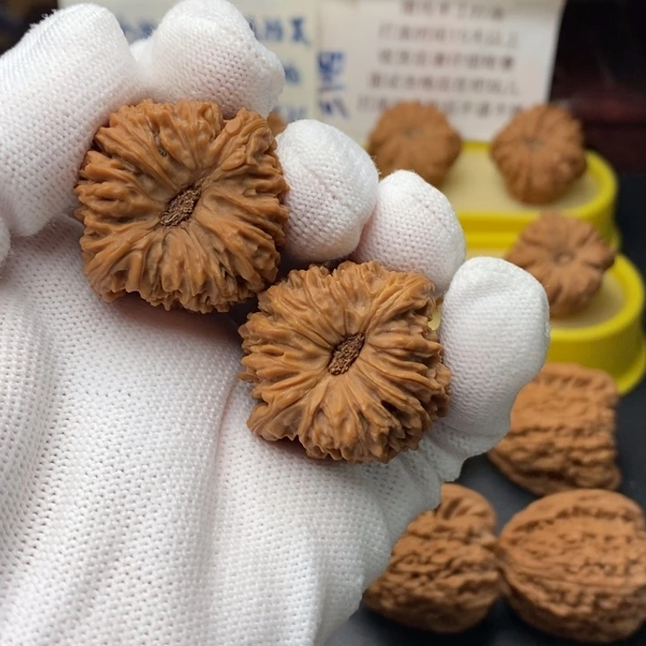 文玩核桃吊坠拉丝酒杯凹底炮34尺手捻0874