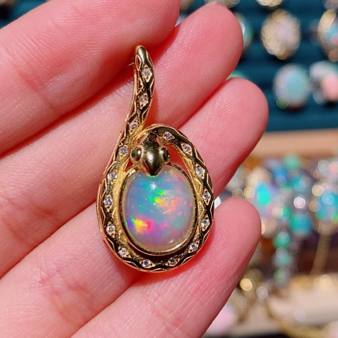 欧泊欧泊吊坠银S925镶嵌