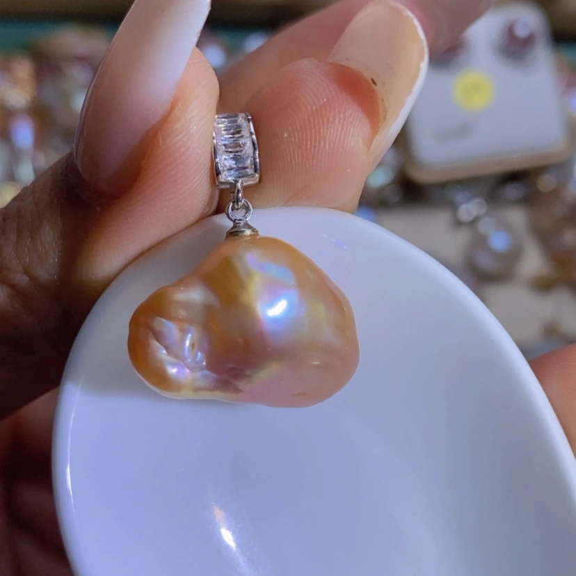 【闪购商品】淡水珍珠天然珍珠（微瑕）合金
