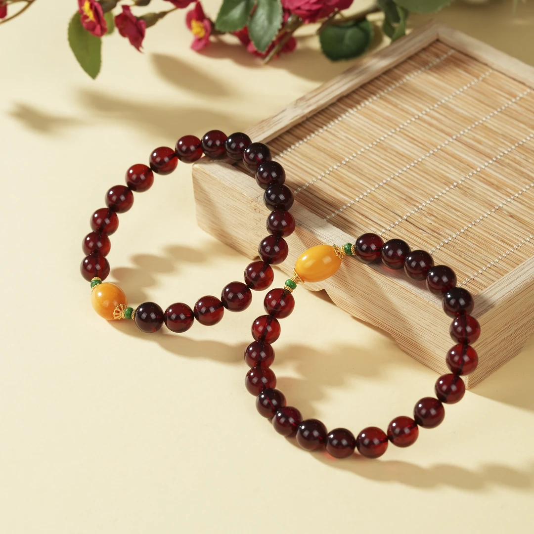 【云上叙】血珀DIY单圈-多样性发其一-8mm-V88265-M（甄选）