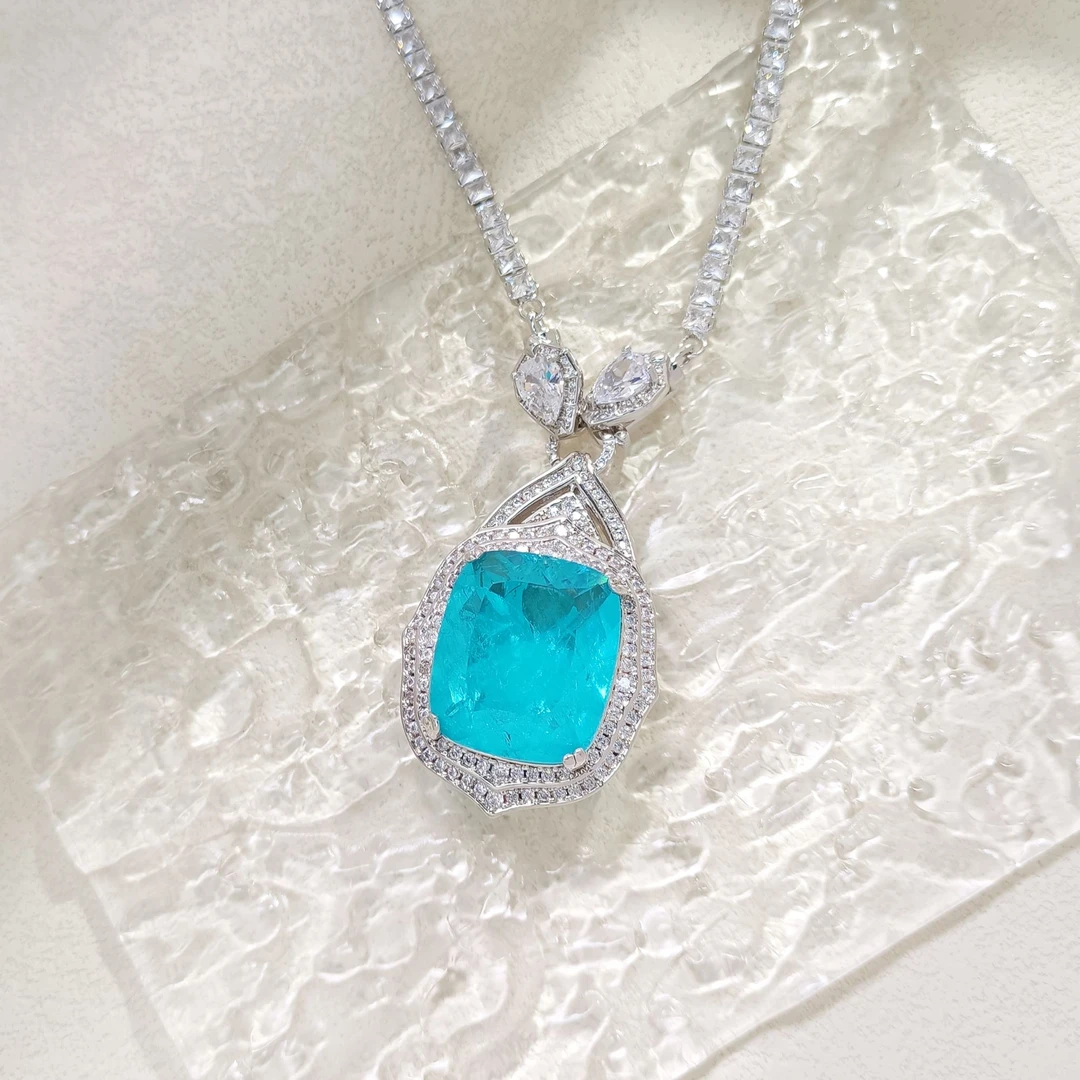 铜合金合成锆石项链 FXLM-56215 项链高级感欧美轻奢