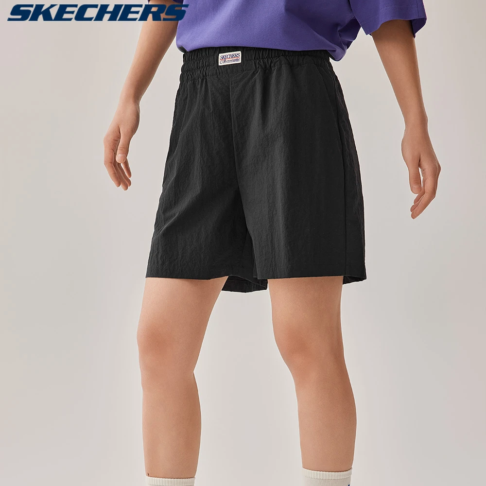 【斯凯奇】百搭短裤透气宽松舒适休闲裤运动五分裤L225W108 DB