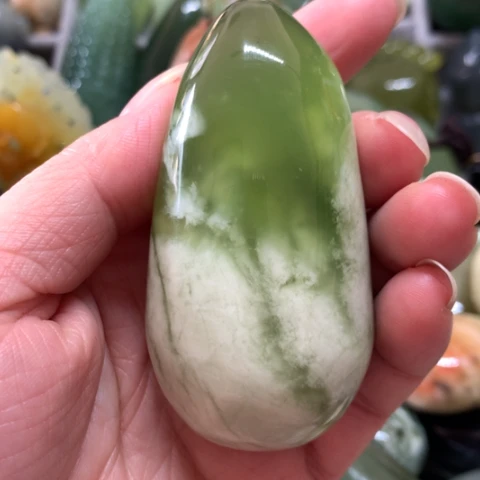 蛇纹石玉未镶嵌手把件