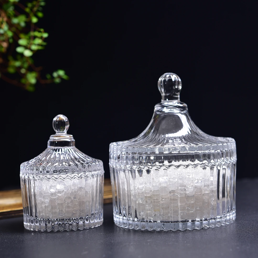 水晶消磁碗琉璃碗蒙古包带盖消磁碗赠送200克白水晶碎石