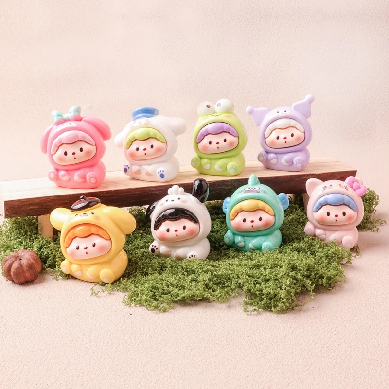 歪头三丽鸥创意摆件装饰 可爱立体卡通创意萌粒树脂挂件DIY奶油胶