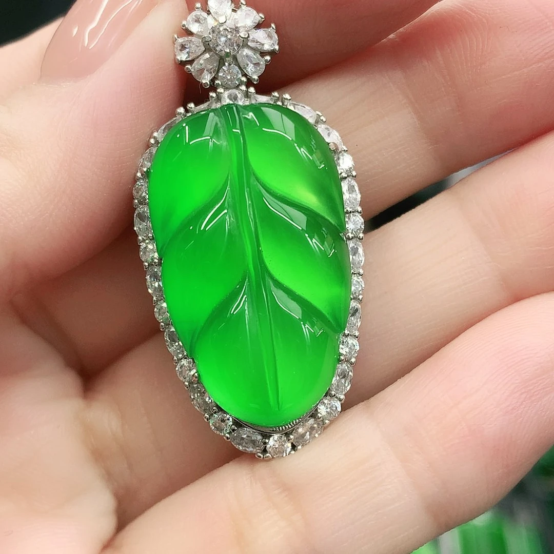 银S925镶嵌吊坠玛瑙/玉髓