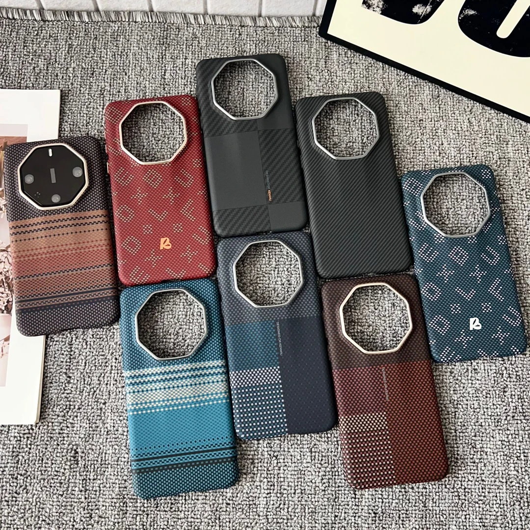 适用于华为mate70rs手机壳新款非凡大师凯夫拉纹理大孔镜头保护套