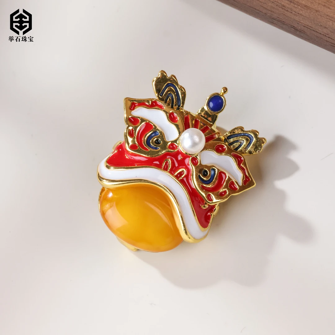 【举石珠宝】T0114-708-73蜜蜡胸针（一件/多样性发）E