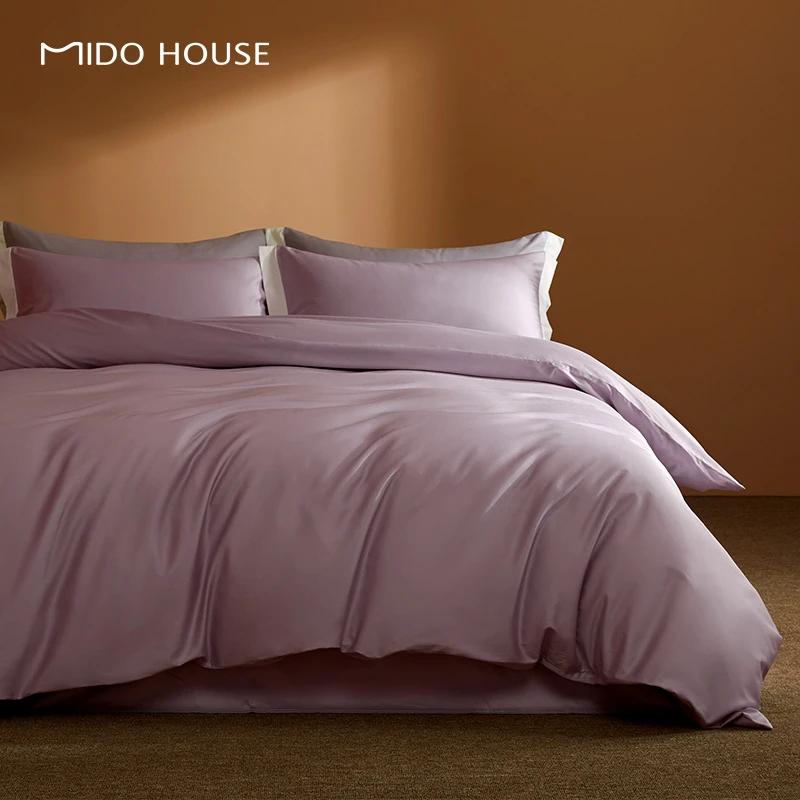MIDOHOUSE【特价】60S新疆长绒棉纯色全棉床单被套简约三件套四件套
