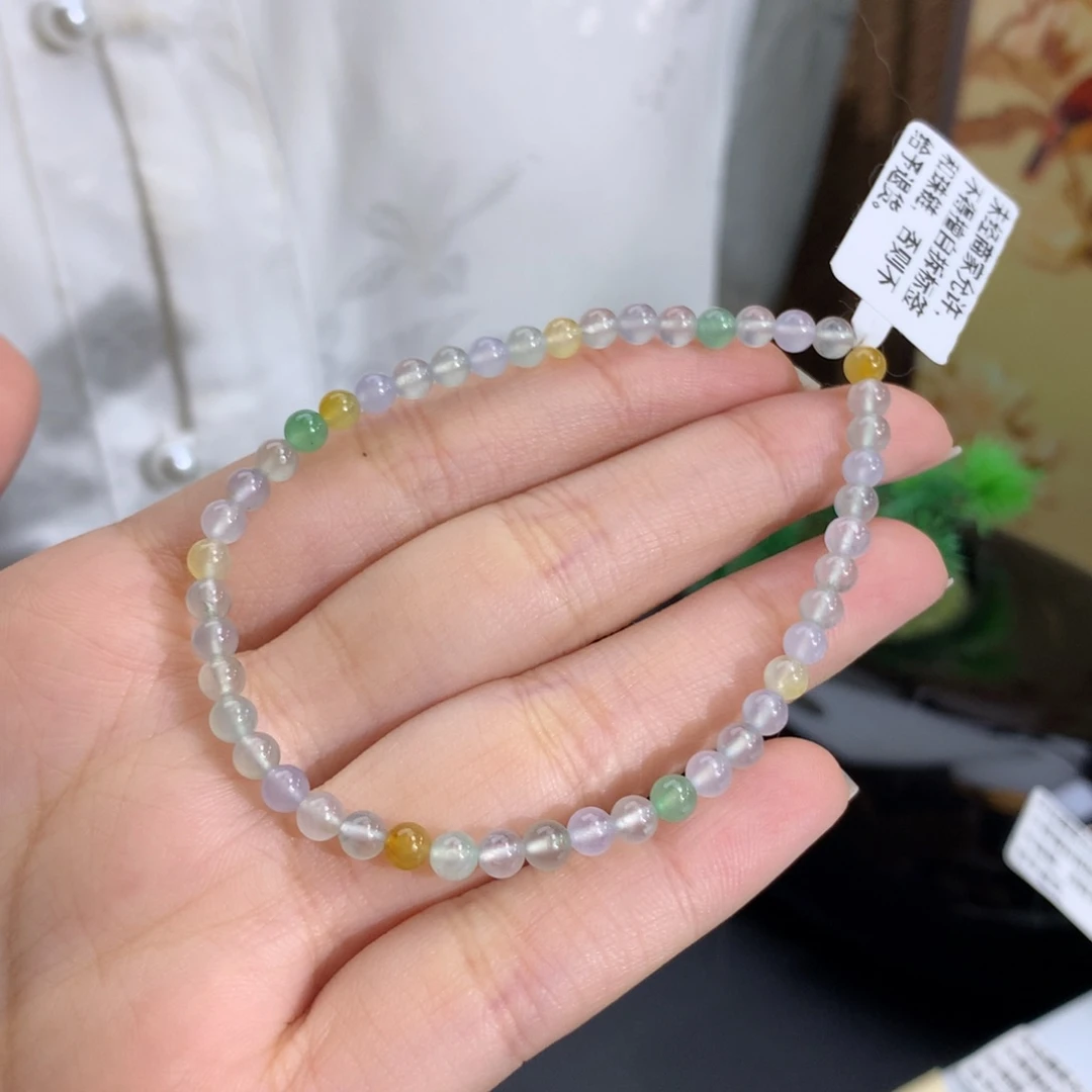 未镶嵌手串翡翠卡3.9冰胶马卡龙
