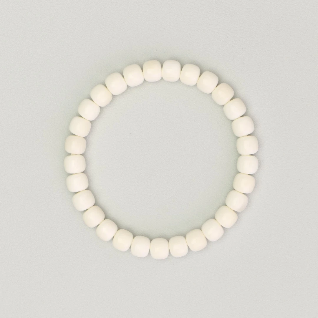 虚白 · 白玉菩提精工全品原生态手串男女士