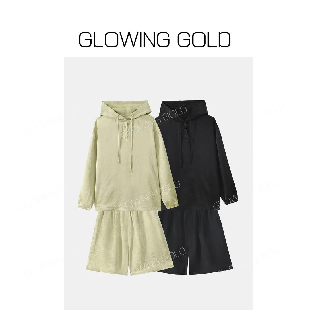GLOWING GOLD | 067时尚醋酸套装简约穿搭极简风纯色