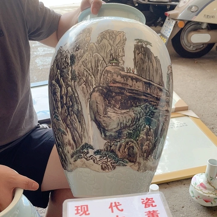 画***瓷片景德镇现代工艺品