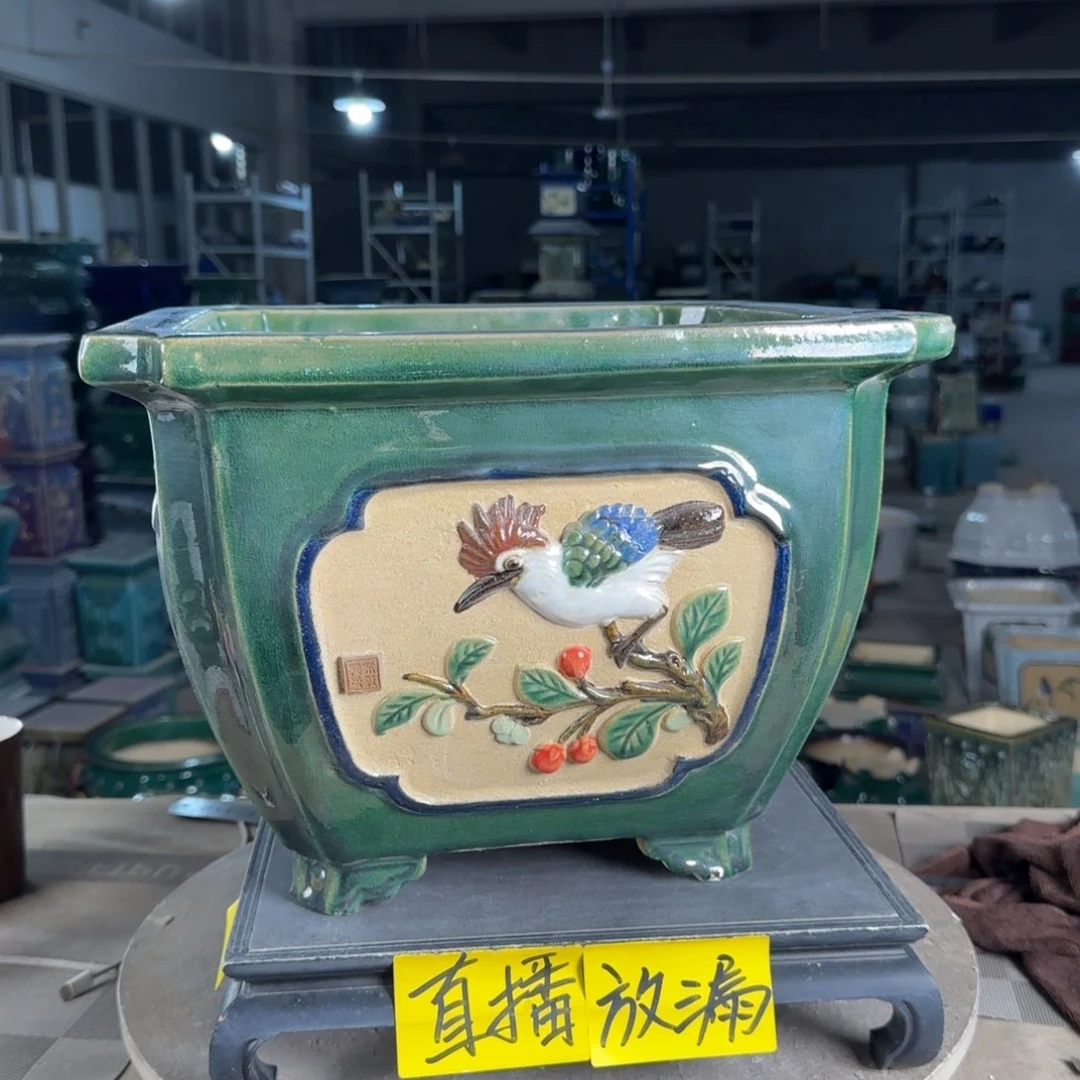 一风堂石湾花盆内口28，内深22用****8缝隙微瑕