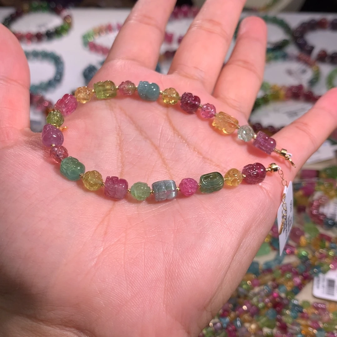 未镶嵌手串碧玺多样性发其一