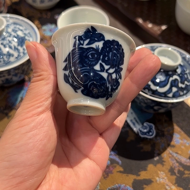 钟家窑易修柴窑十二生肖单杯兔