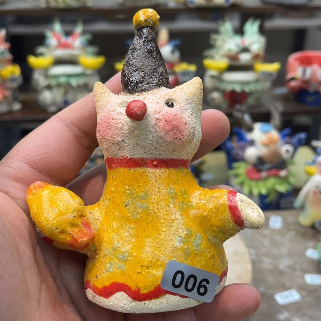 摆件纯手工抽象陶瓷摆件006