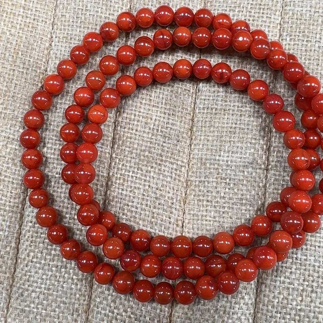 南红玛瑙未镶嵌手链项链多圈原矿南红瓦西双色6大加