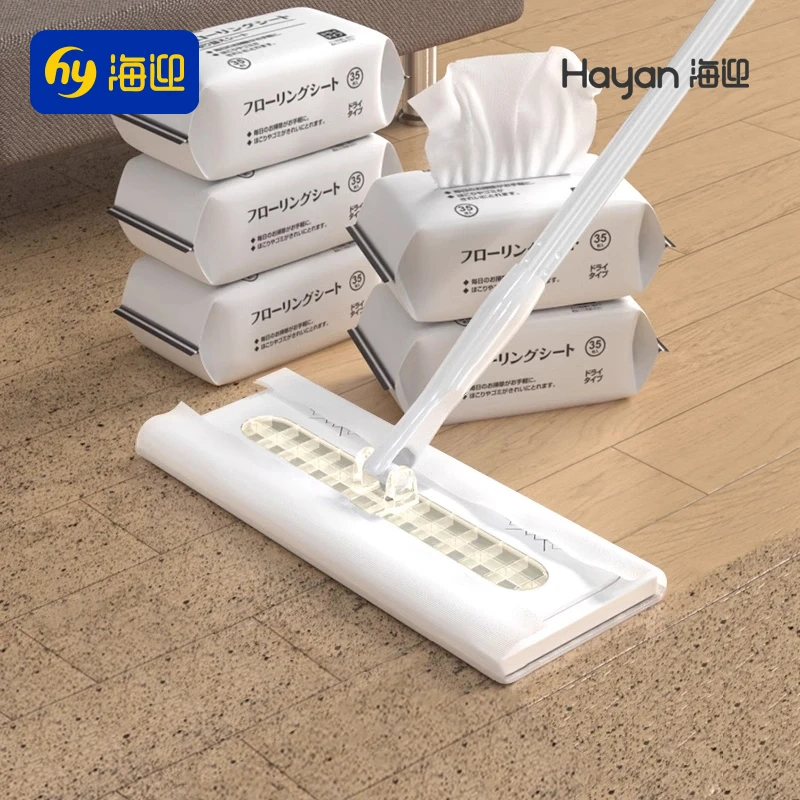静电除尘纸拖把免洗拖布一次性吸尘纸擦地拖把专用家用拖地湿巾