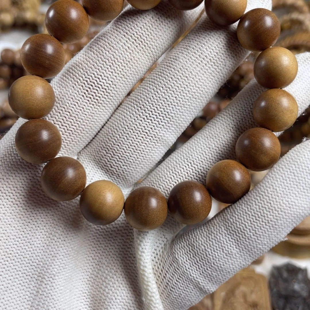 流***畅檀香木手串/手链/老山檀香1.2横纹