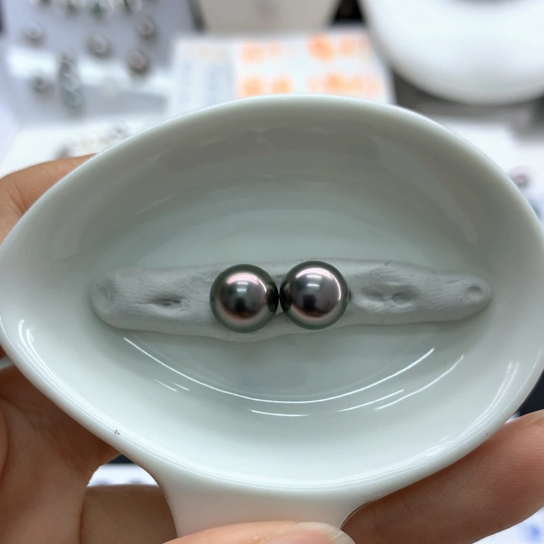 海水珍珠裸珠红棕色可做素钉