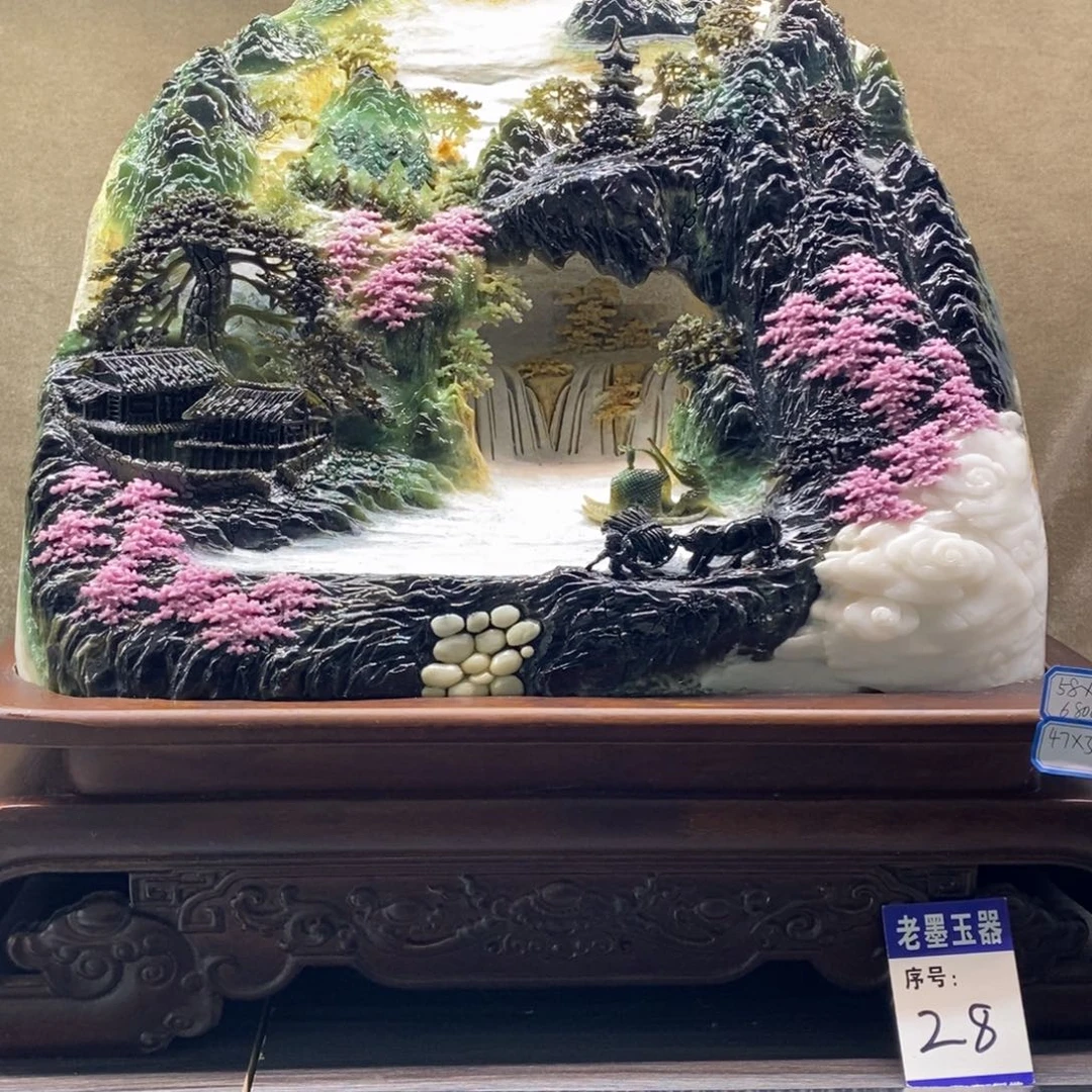 深***水玉家居摆件 雕刻 创意 中国风