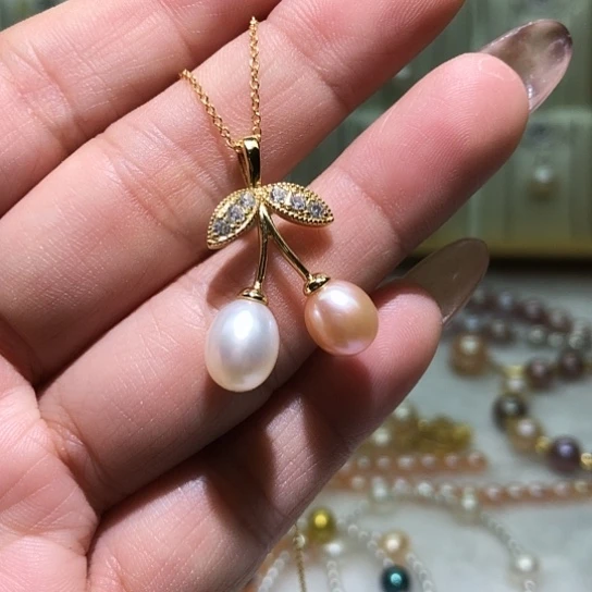 银S925镶嵌淡水珍珠耳饰