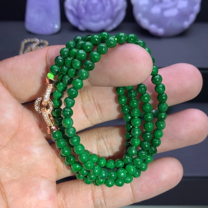 翡翠未镶嵌毛衣链