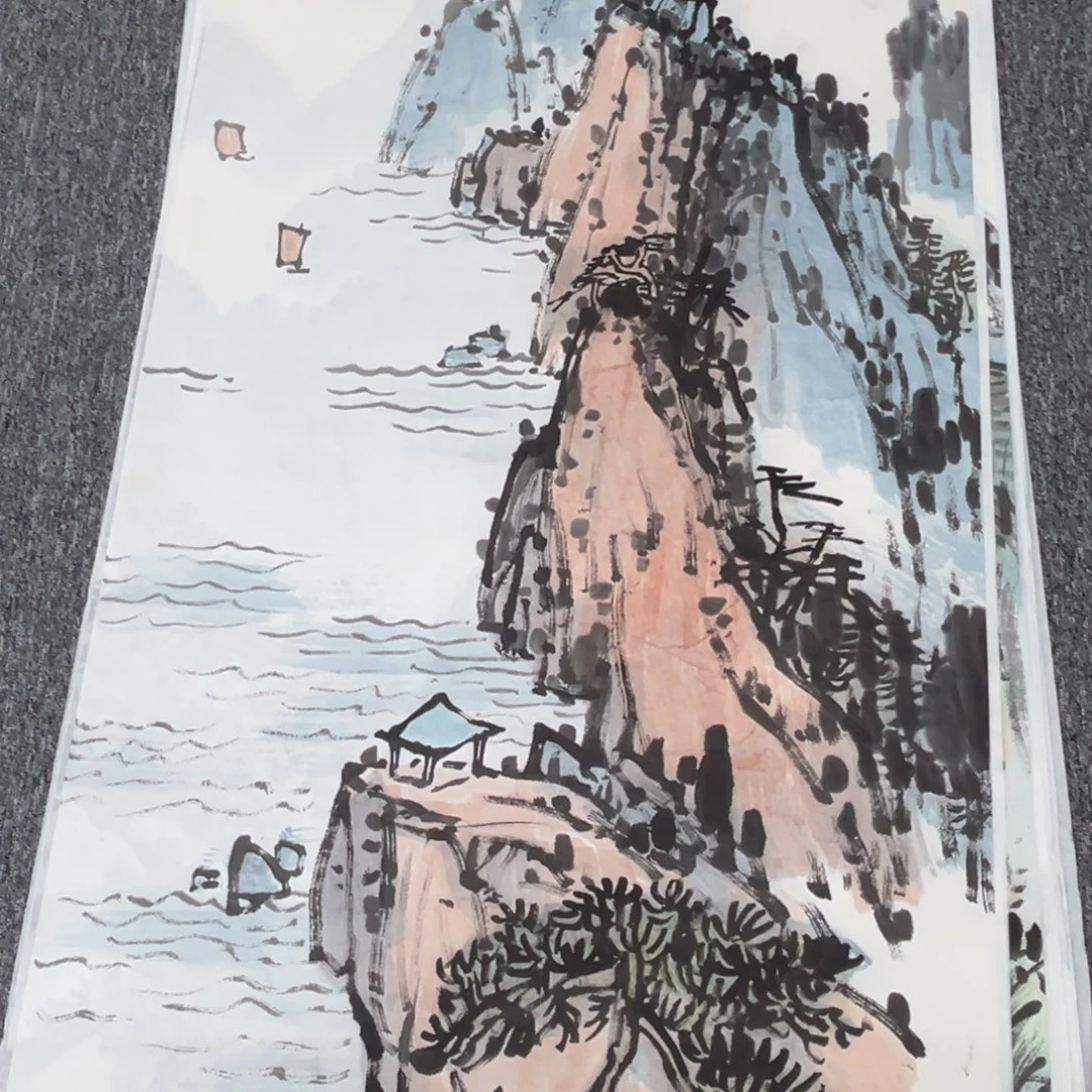 国画绘画作品多次参加全国140.70