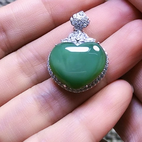 和田玉银S925镶嵌戒指