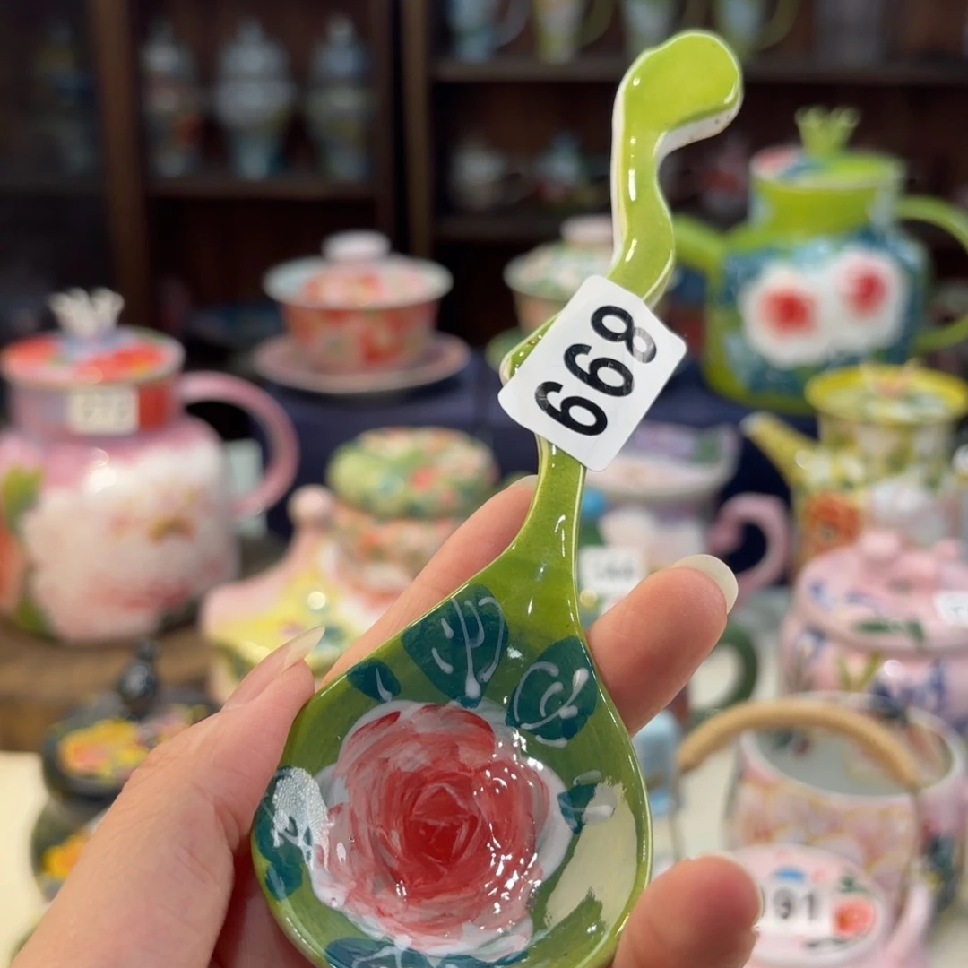 钮****儿景德镇手绘高温釉下彩陶瓷茶具