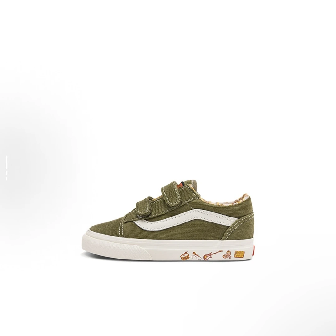 【童鞋18】Vans os舒适百搭绿色魔术贴耐磨减震低帮童年VN000D3YZC6