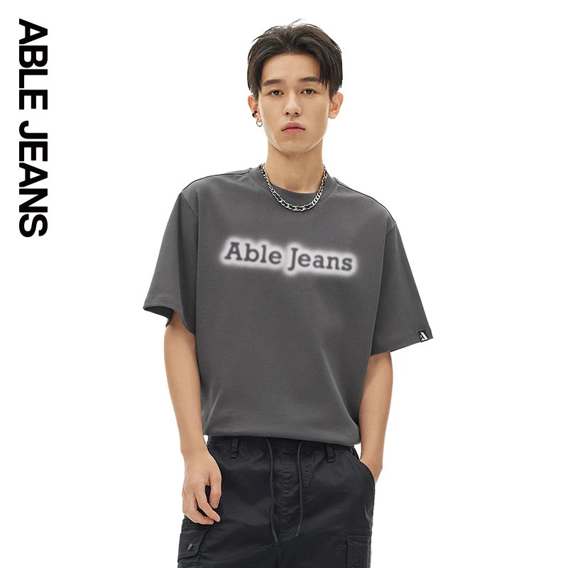 ABLE JEANS 男士美式街头印花LOGO短袖T恤881082