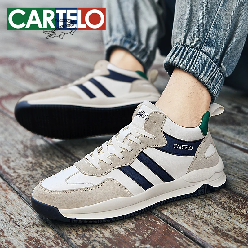 CARTELO/卡帝乐鳄鱼时尚休闲鞋男士百搭户外轻便防滑软底透气鞋子