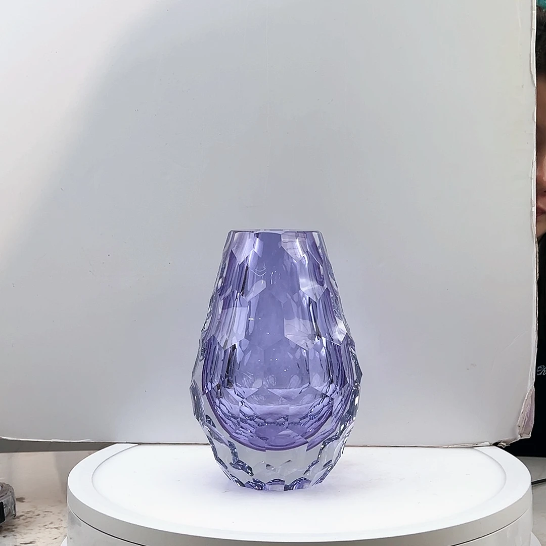 茶盏琉璃水晶花瓶