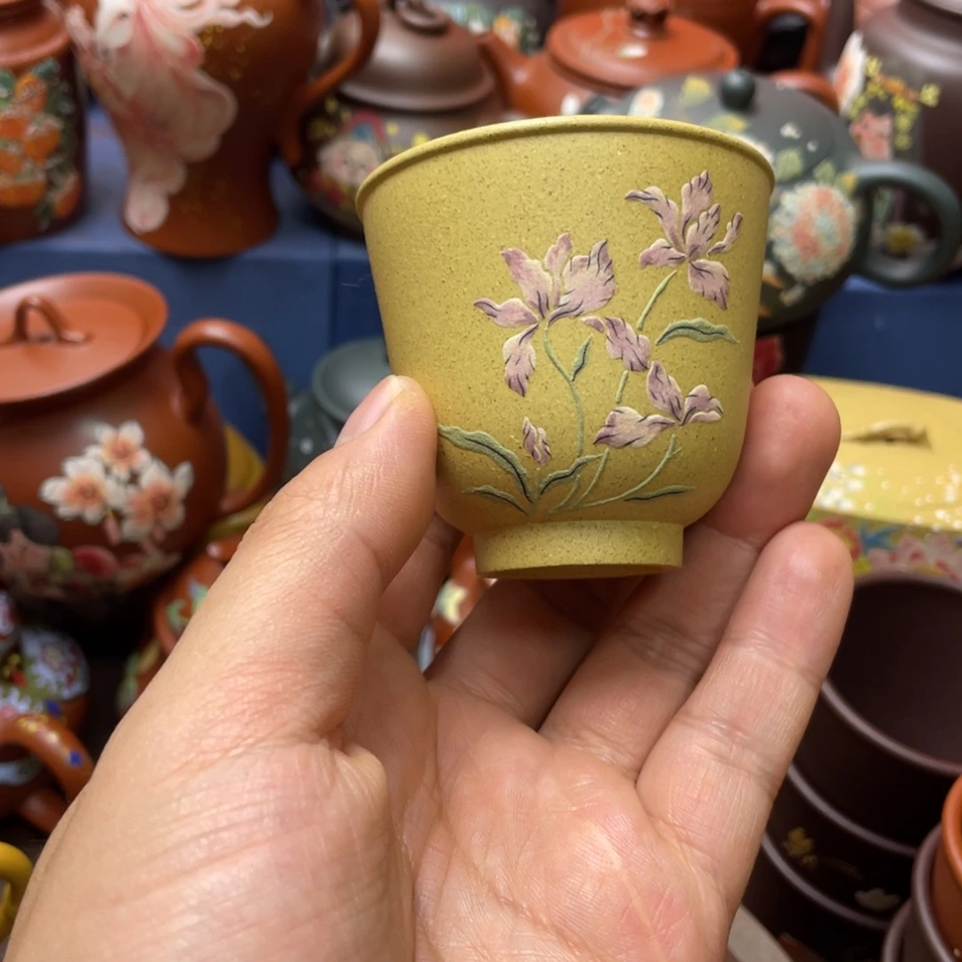 茶杯红泥紫砂主人杯80cc