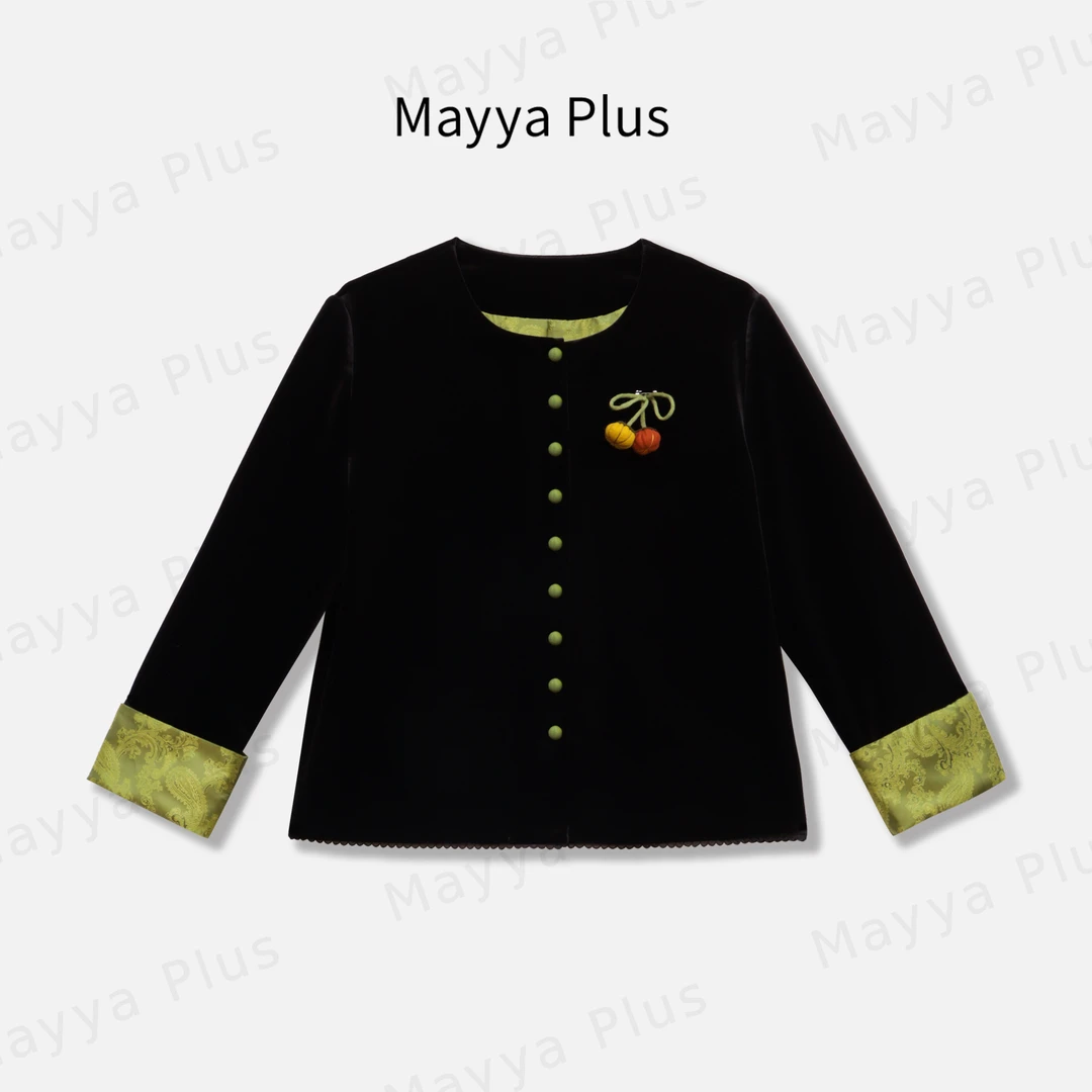 【绒光】Mayya Plus麦芽定制春秋流光风新中式国风休闲外套32537218
