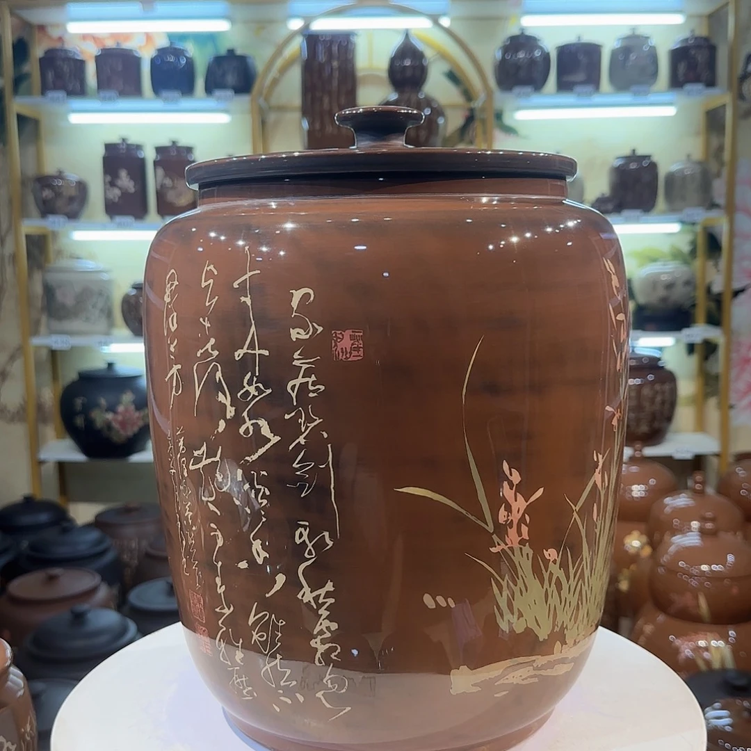 罐028建水紫陶15升水缸