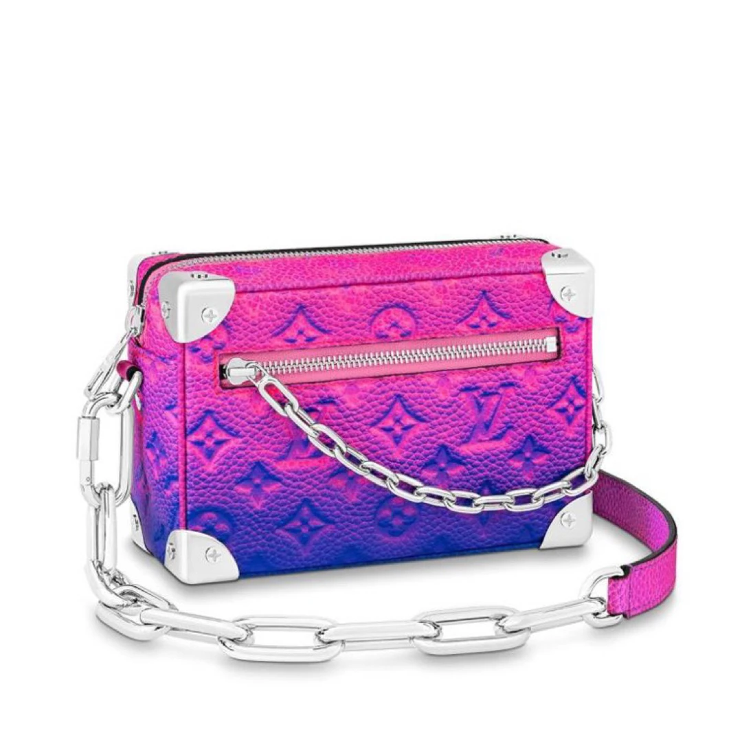 99新 LouisVuitton/路易威登 渐变色mini trunk软盒子8323斜挎包