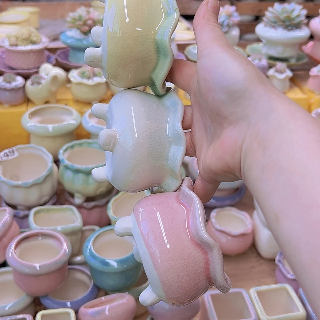 陶瓷花盆当场满12包邮