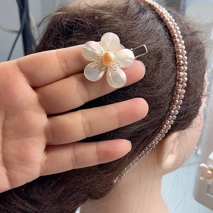 淡水珍珠发夹未镶嵌