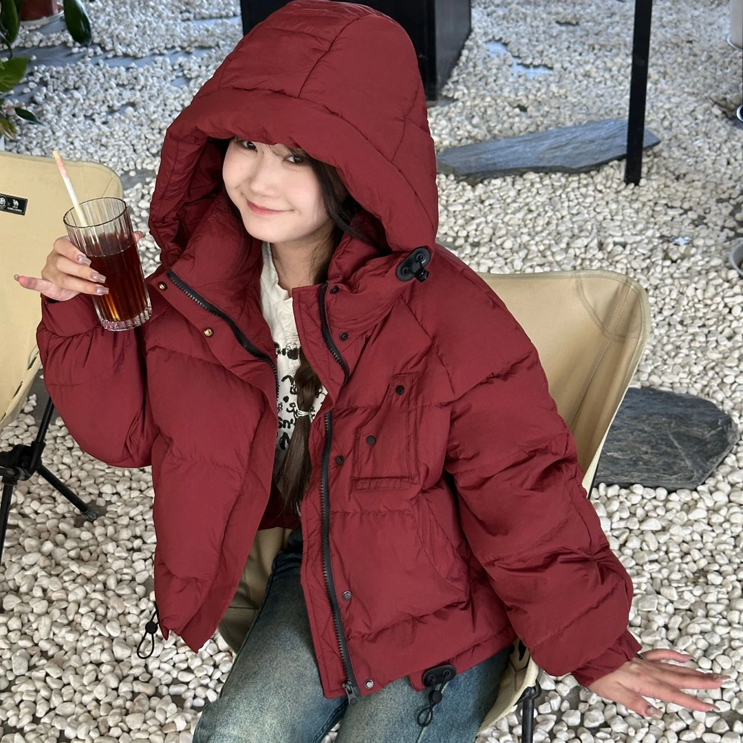 A-888拉链短款加厚面包服羽绒服