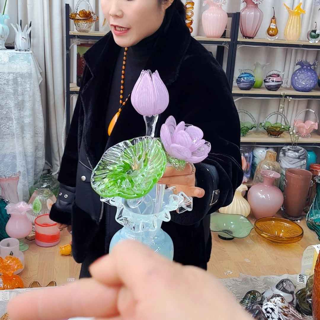 3朵花家悦琉璃工艺品福利