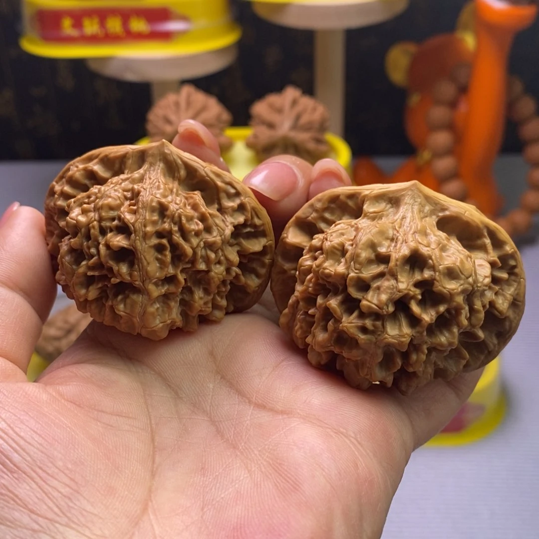 把件文玩核桃03麒麟纹官帽52尺