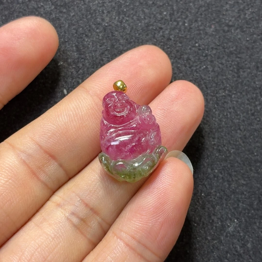 18K金镶嵌颈饰碧玺吊坠