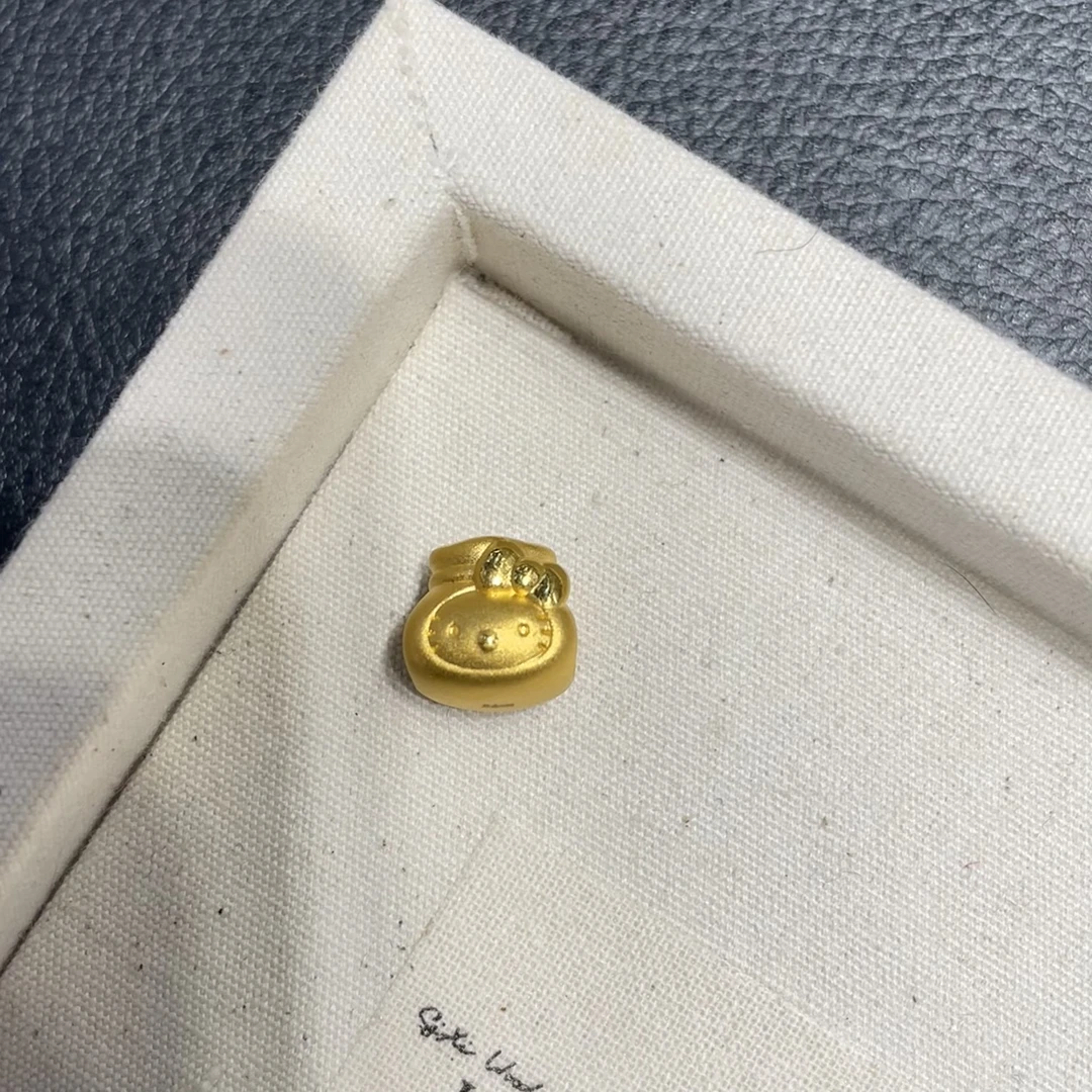 足金999kitty小福袋黄金可爱简约款适合送女友