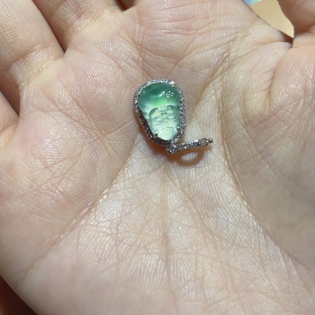 翡翠18K金镶嵌颈饰N***✨