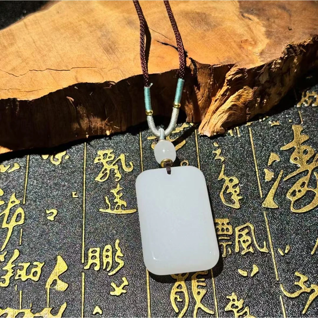 K476金丝玉无事牌吊坠（无礼盒）