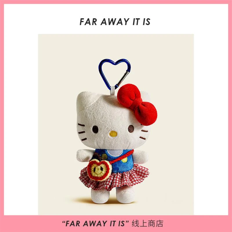 sanrio三丽鸥包包挂件hellokitty毛绒公仔钥匙扣书包挂饰揹包玩偶
